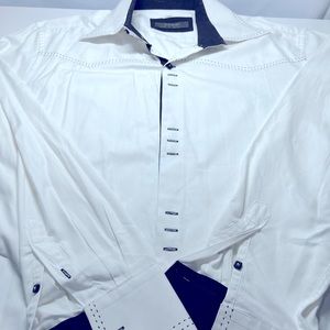 Coogi Luxe Long Sleeve Shirt Logo Throughout 100% Cotton 3XL